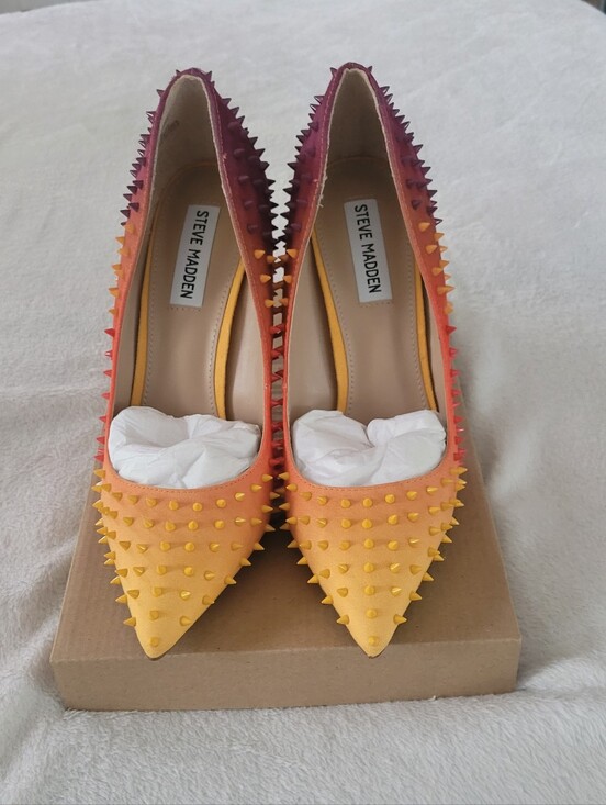 Steve Madden Shoes - Steve Madden Orange Multi Heels